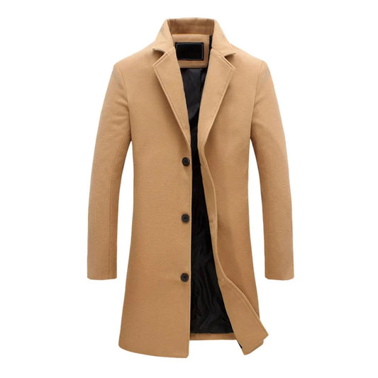 Herren Winterjacke Lang Norvielle Bequem Schwarz - Norvielle