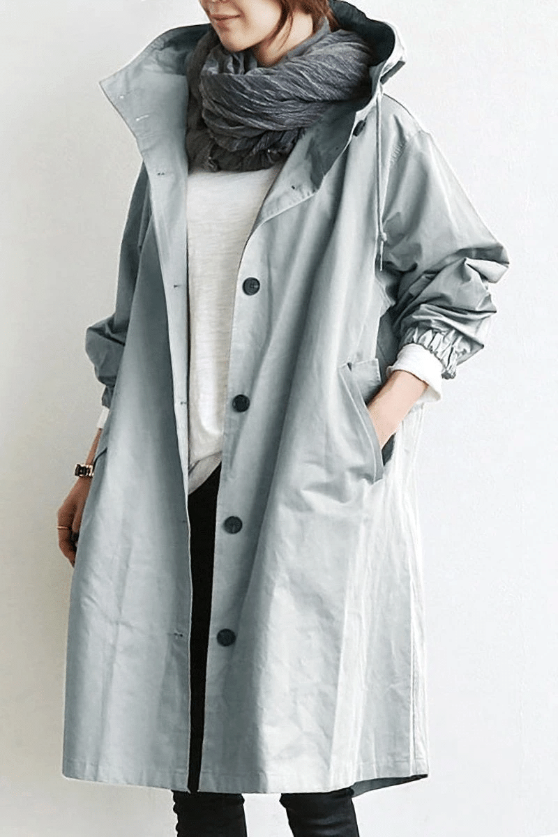 Damen Winterjacke Kapuzen Lang Wasserdicht