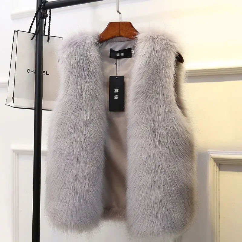Damen Pelzweste Warm WinterDaunenweste