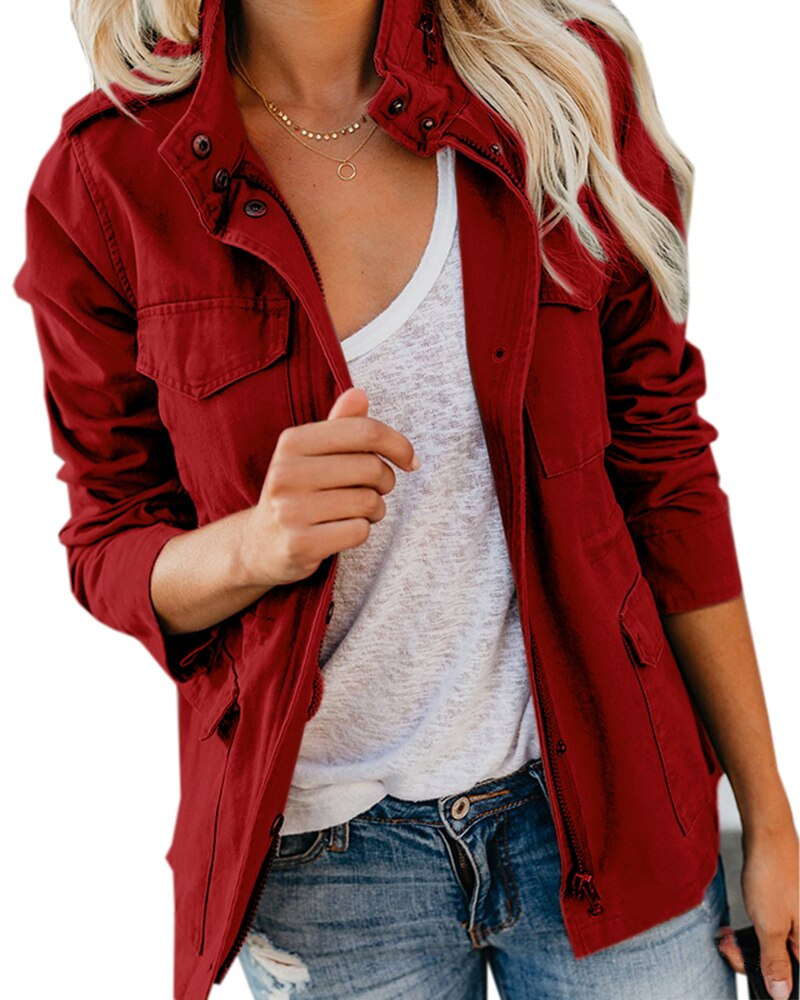 Damenleichtjacke Mit Taschen