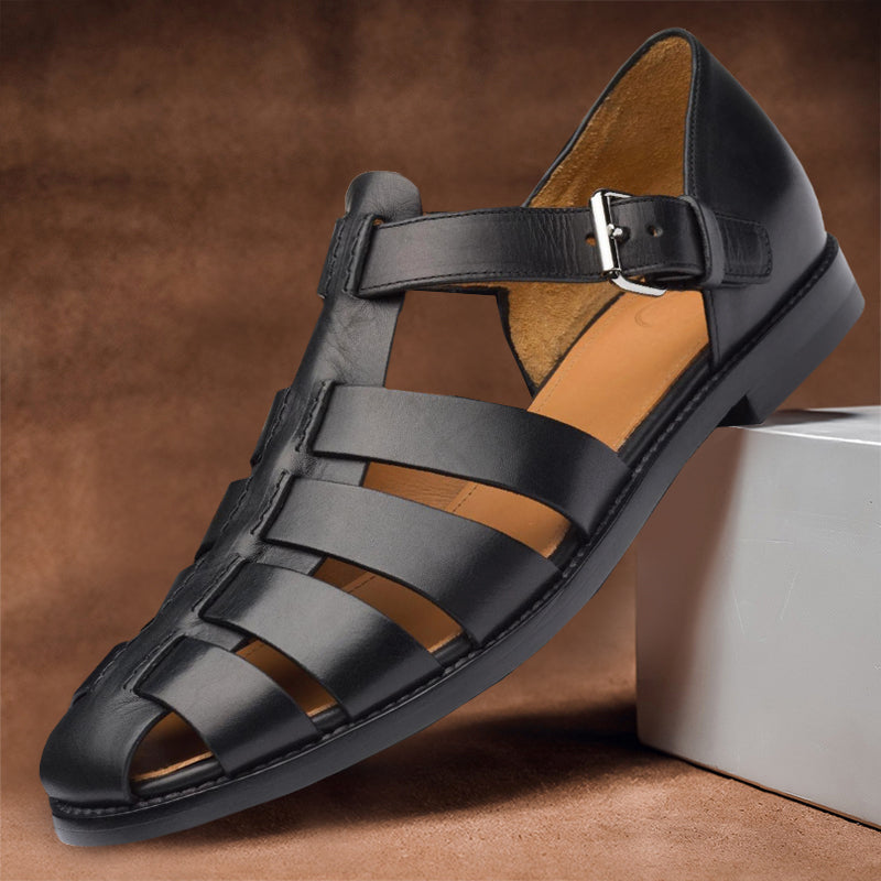 Damen Sommer-Sandalen Bequem Leder