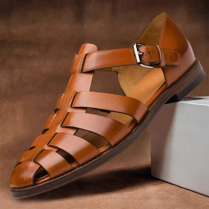 Elegante Herren Sandalen Leder