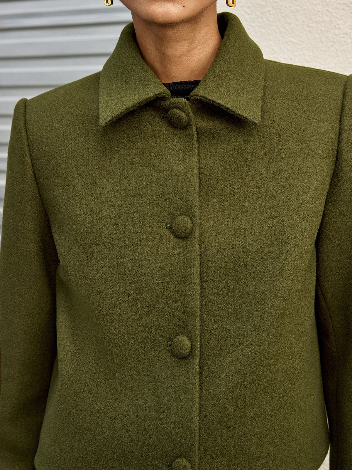 Damen Kurzjacke Klassisch Mit Reißverschluss