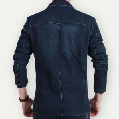 Jeansblazer – schmale Passform – mit Knöpfen – Blazerjacke – Herrenblazer-Chaps Herrenmode
