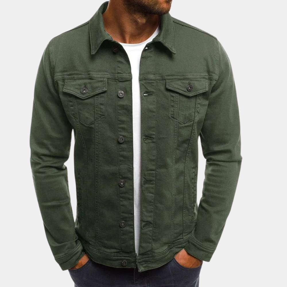 Männer Jeansjacke Klassisch Blau Sommer - Norvielle