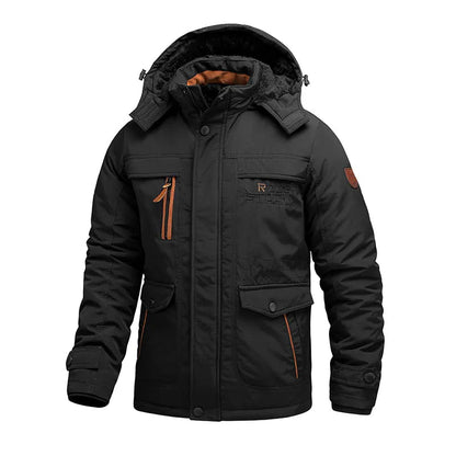 Herren Winterjacke Winddicht Isoliert Kapuze