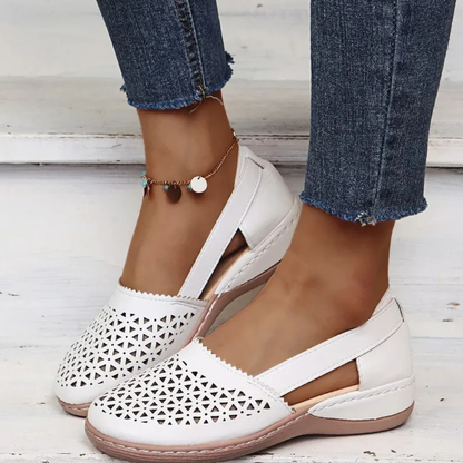 Norvielle Damen Slip-On Ballerinas Perforiert