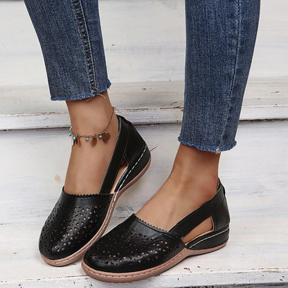 Norvielle Damen Slip-On Ballerinas Perforiert