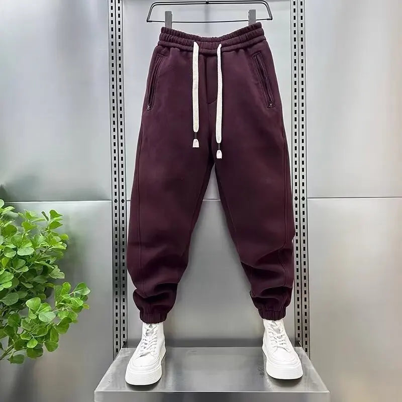 Herren Joggerhose Elastisch Kordelzug Schwarz - Norvielle