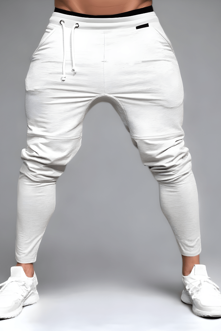 Herren Trainingshose Skinny Jogger Kordelzug Schwarz - Norvielle