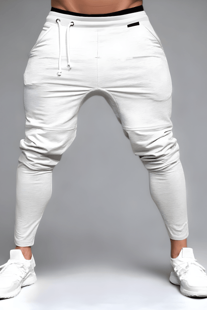 Herren Trainingshose Skinny Jogger Kordelzug Schwarz - Norvielle