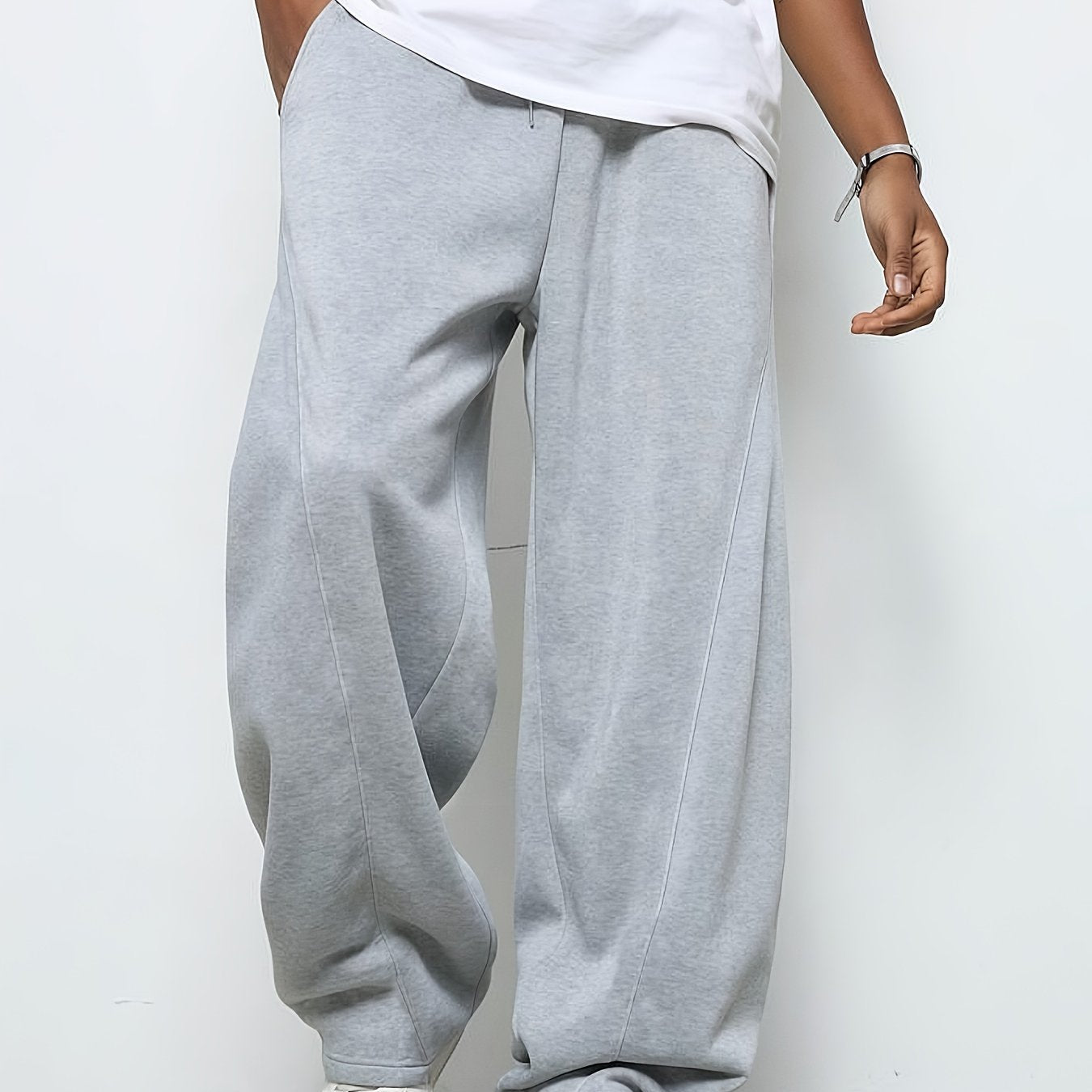 Herren Jogger Sweatpants Baggy Kordelzug Beige - Norvielle