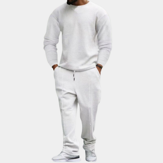 Herren Jogginganzug Set Sweatshirt und Jogger Langärmlig Schwarz - Norvielle