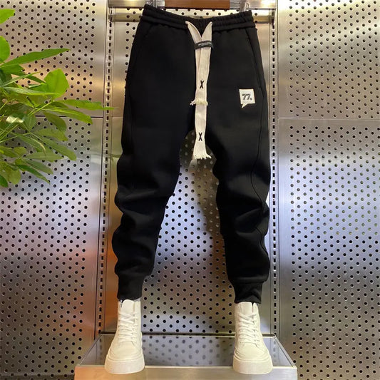 Herren Jogginghose Bequem Kordelzug Bündchenhosen Schwarz - Norvielle