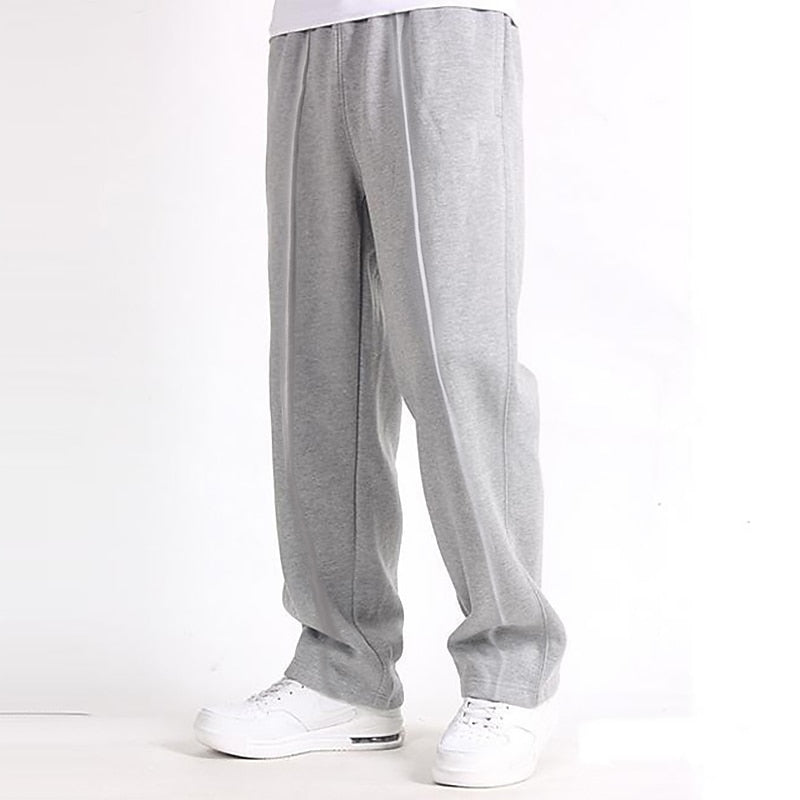 Herren Jogginghosen Gerades Bein Locker Sweatpants Schwarz - Norvielle