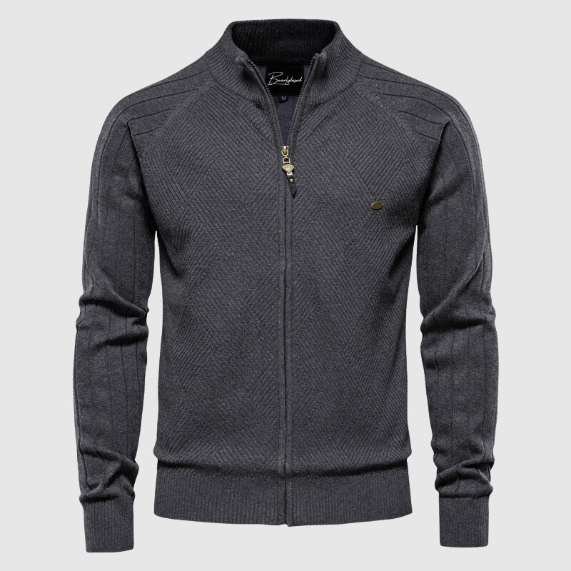 Herren Cardigan Reißverschluss Pullover Voller Reißverschluss