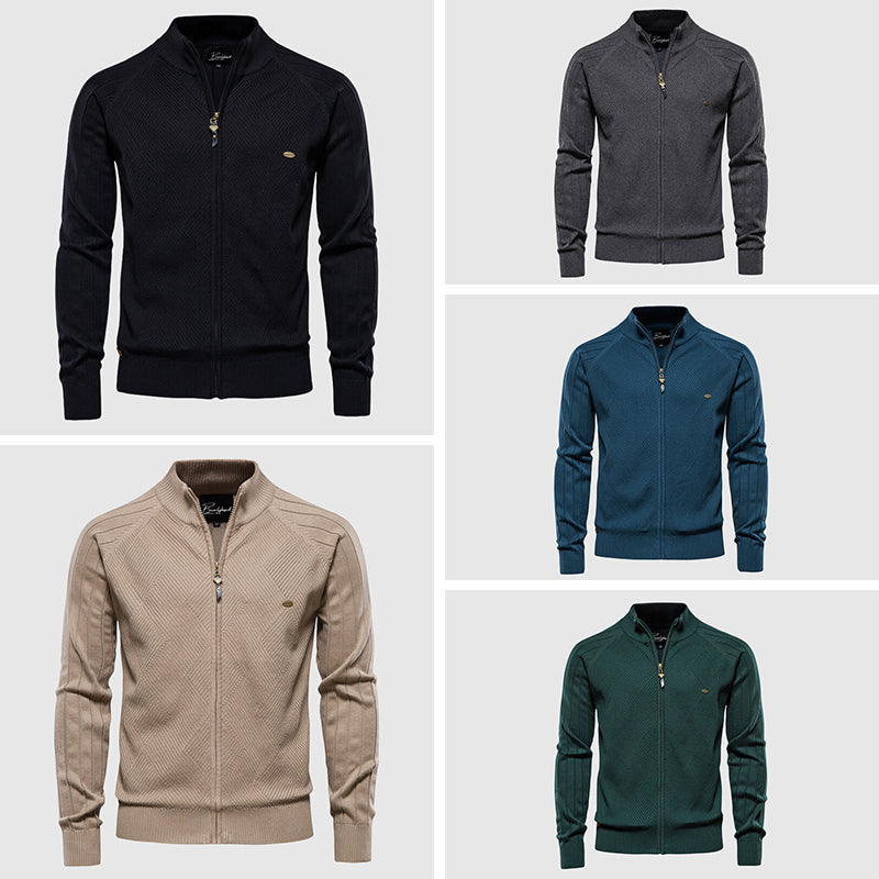 Herren Cardigan Reißverschluss Pullover Voller Reißverschluss
