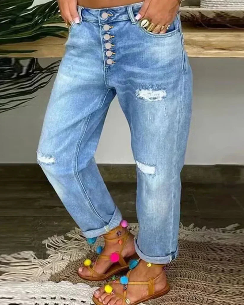 Damen Jeans Komfortabel Stretch