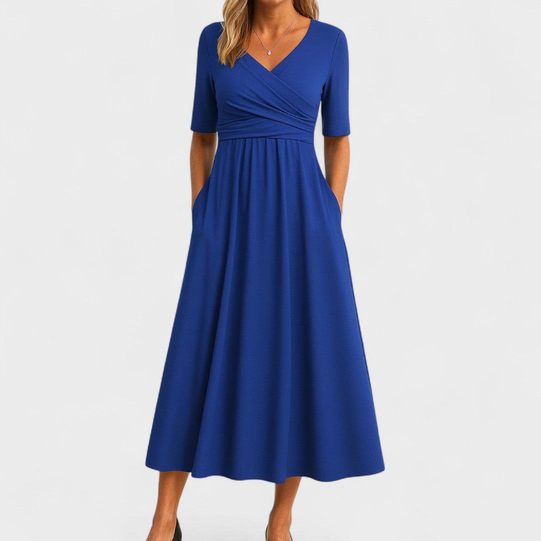 Damen Wickelkleid V-Ausschnitt