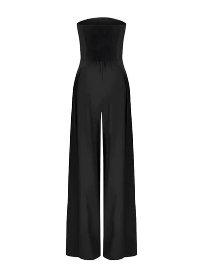 Damen Trägerloser Jumpsuit Leicht Weit Sommer