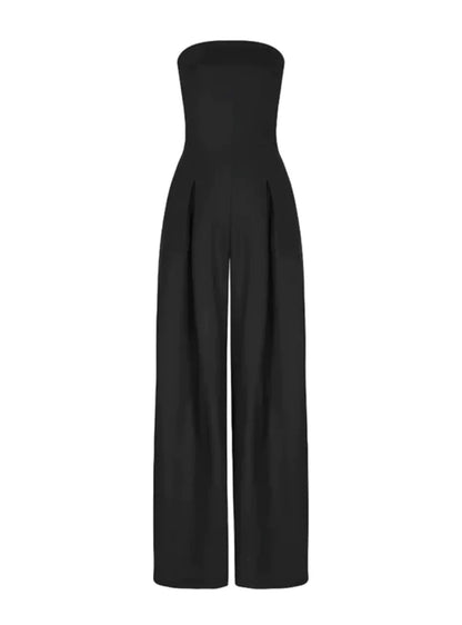 Damen Trägerloser Jumpsuit Leicht Weit Sommer