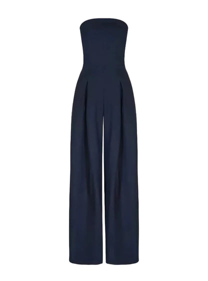 Damen Trägerloser Jumpsuit Leicht Weit Sommer