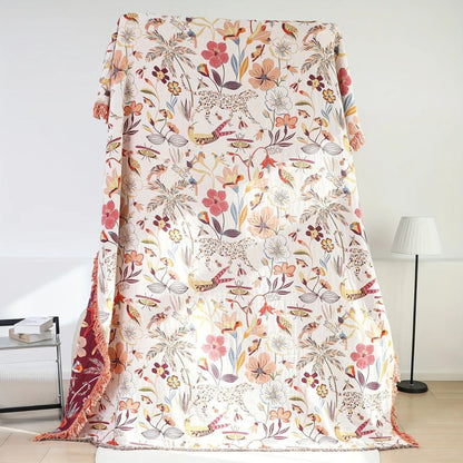 Baumwoll-Wendedecke Jungle Bloom