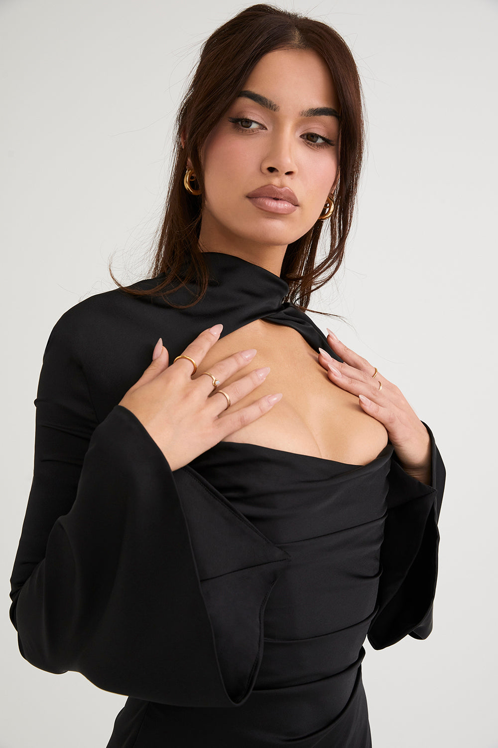 Damen Korsett-Kleid Offener Rücken