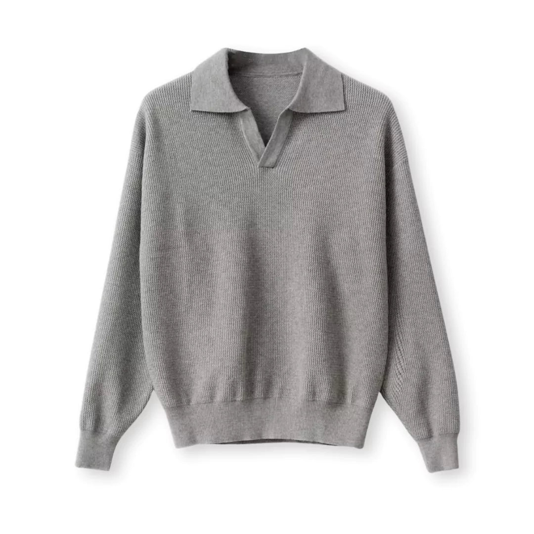 Norvielle Herren Poloshirt Stilvoll Baumwolle Weiß