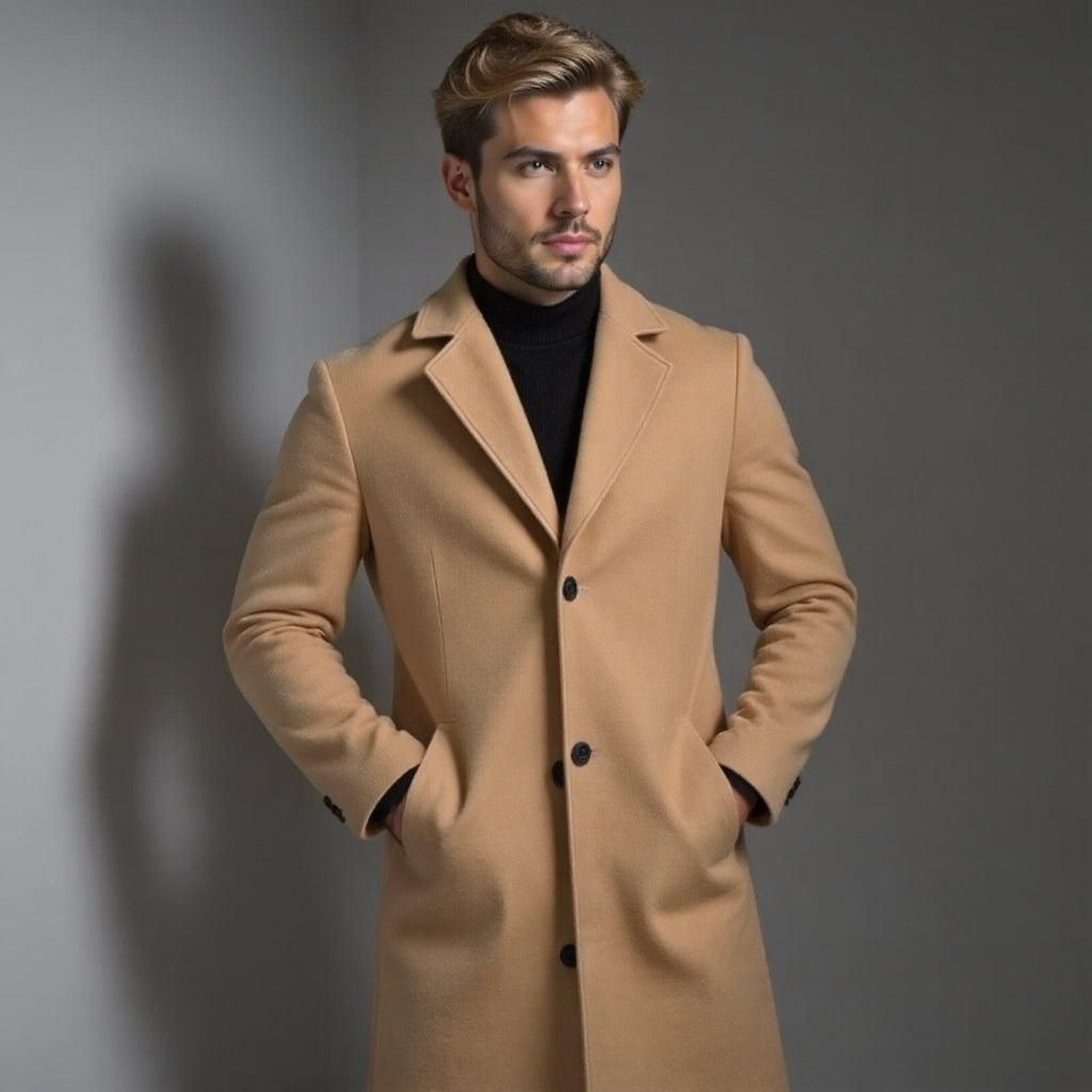 Herren Wintermantel Slim Fit Klassisch