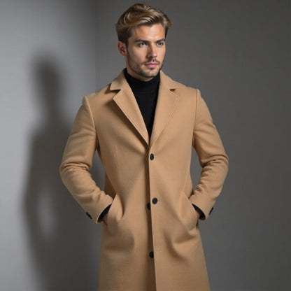 Herren Wintermantel Slim Fit Klassisch
