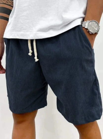 Herren Freizeitshorts Kordelzug Baumwolle Bequem