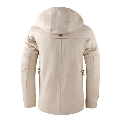 Kapuzenjacke - Winddichte einreihige Jacke mit Reißverschluss für Männer-Chaps Herrenmode