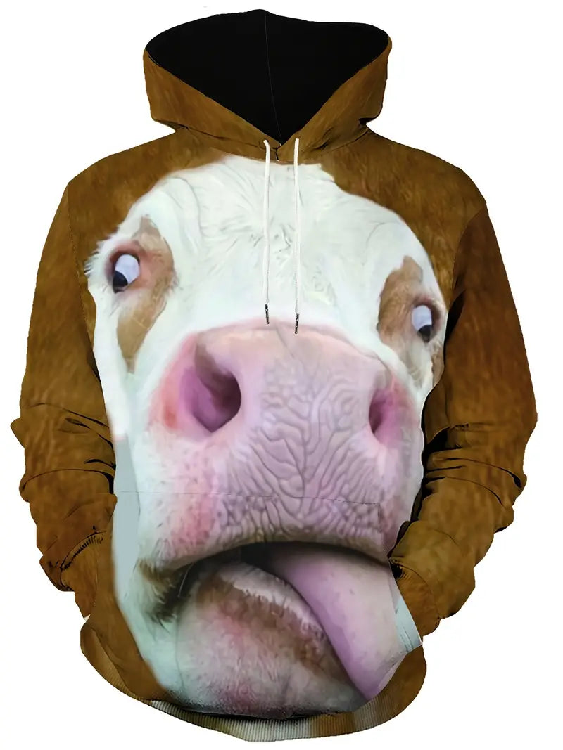 Herren Kapuzenpullover Kuhmuster Lustig - Norvielle