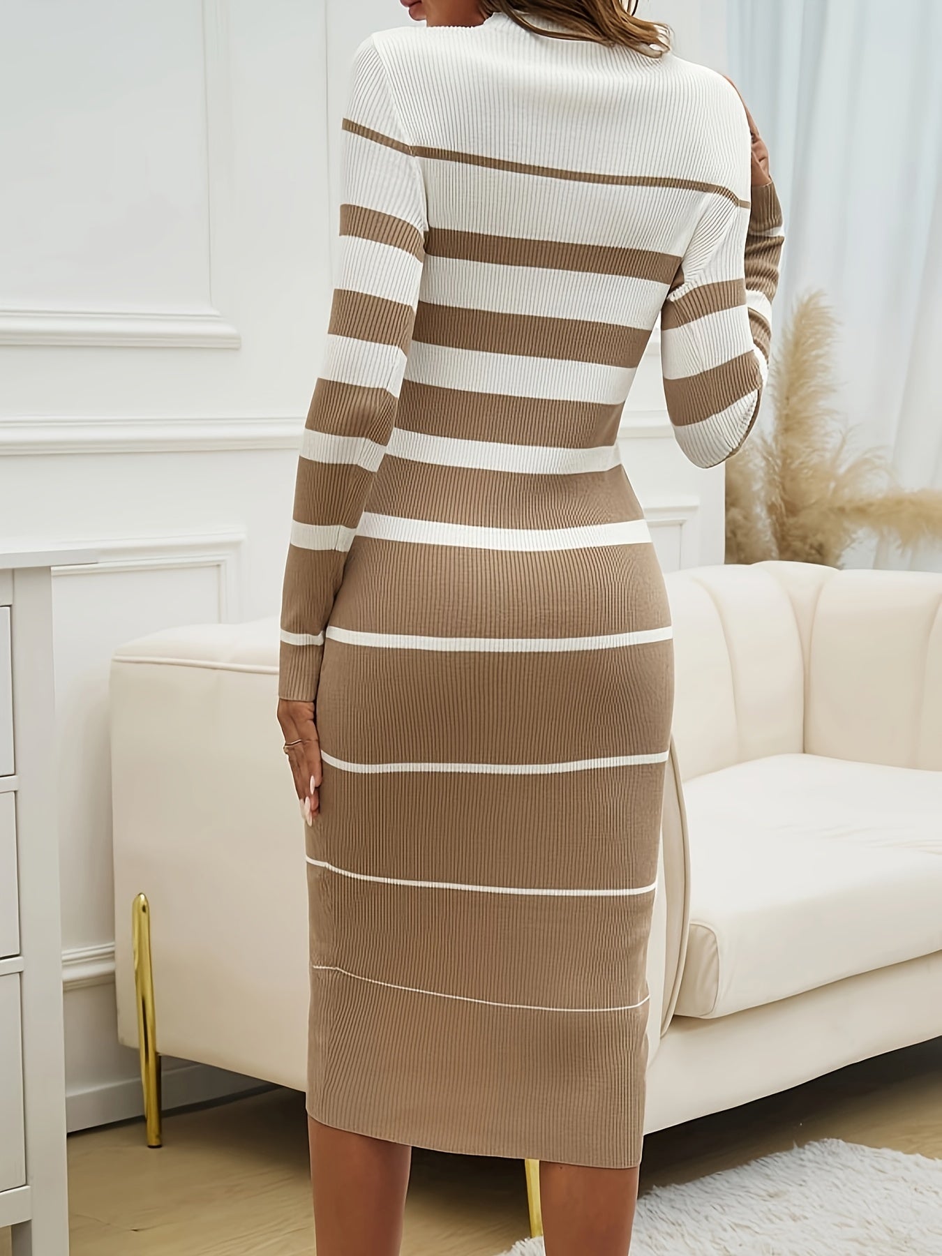 Norvielle Damen Strickkleid Trendig