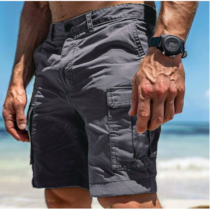 Herren Outdoor Cargo Shorts mit Taschen Baumwolle Beige - Norvielle