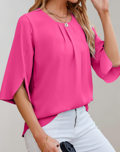 Norvielle Damenbluse Bequem Locker Sitzend