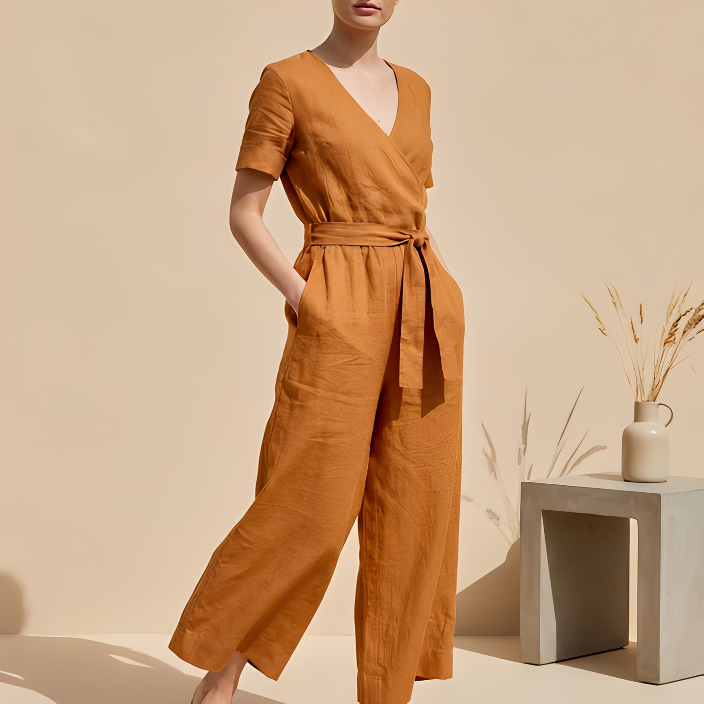 Damen Overall Elegantes Design Frontbindung - Norvielle