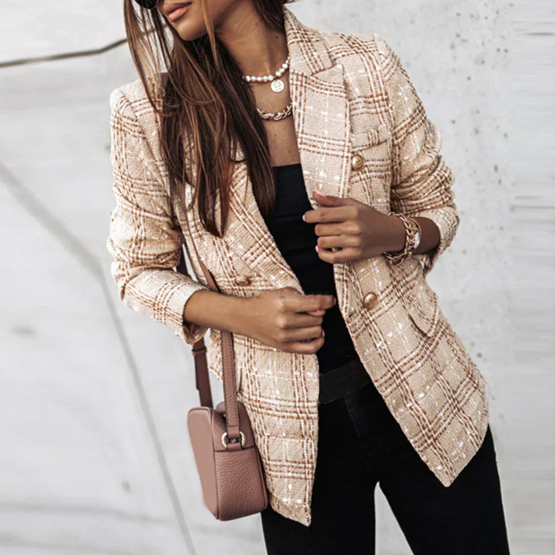Herren Blazer Knopfleiste Wärmend