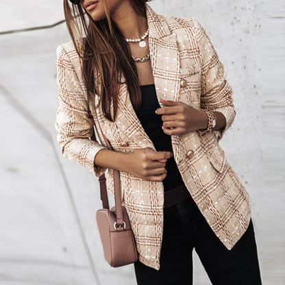 Herren Blazer Knopfleiste Wärmend