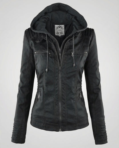 Wetterfeste Damenjacke mit Kapuze