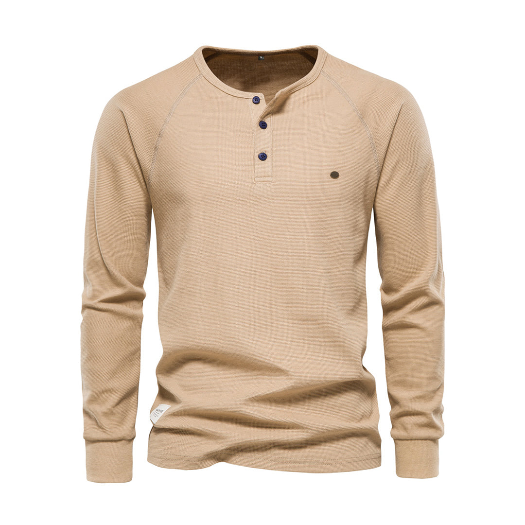 Herren Langarmshirt Atmungsaktiv Blau - Norvielle