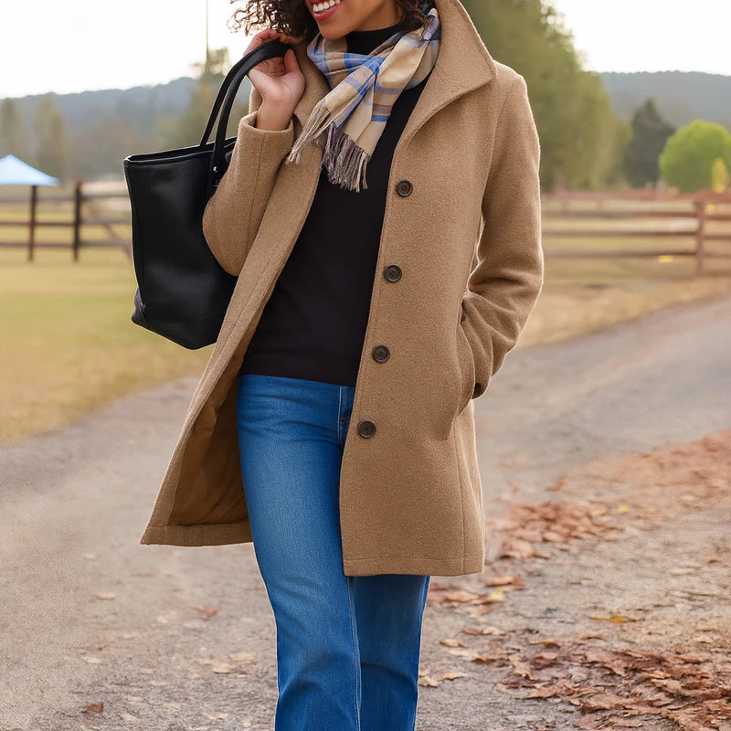 Norvielle Damen Klassische Knopfjacke