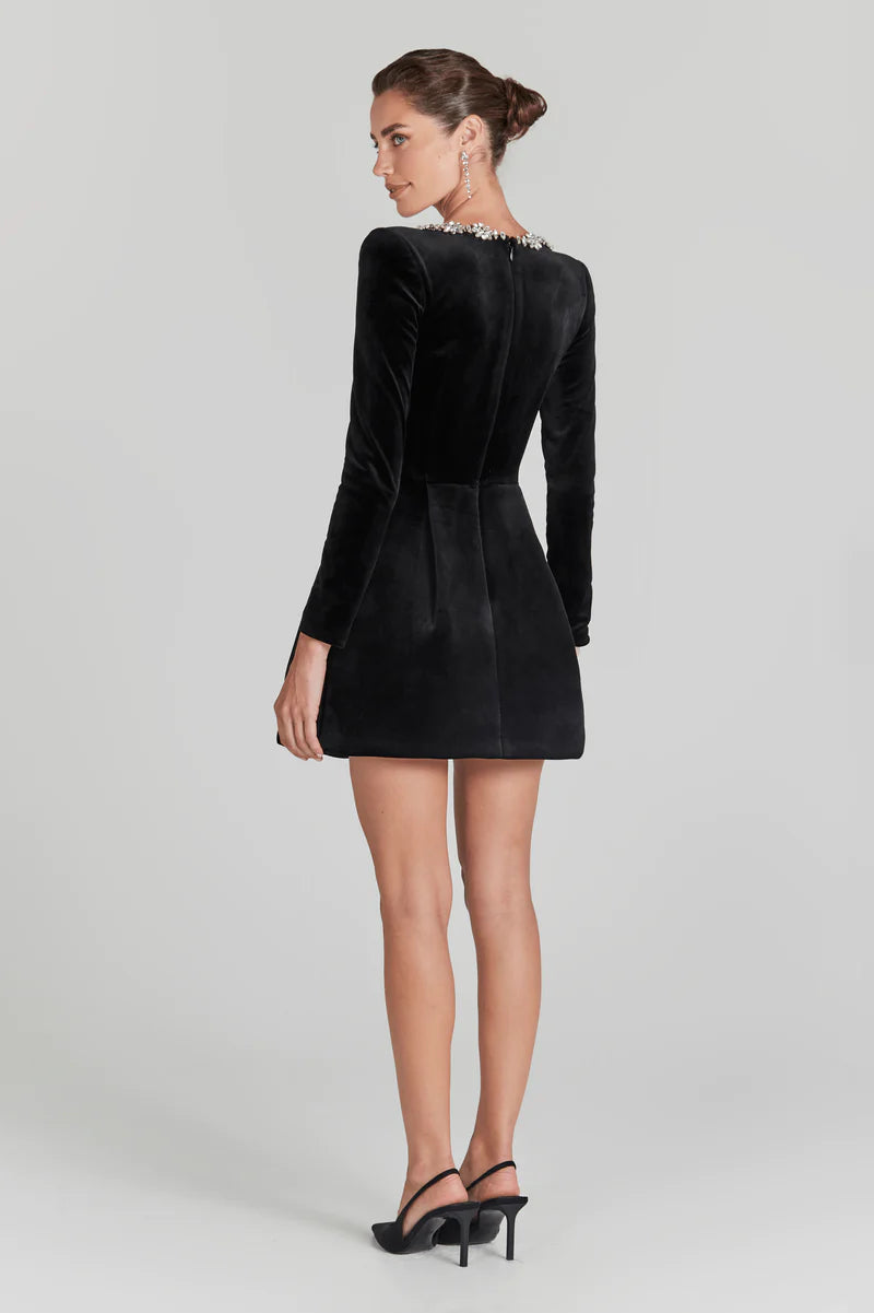 Yassy Damen Velvet-Kleid Elegant
