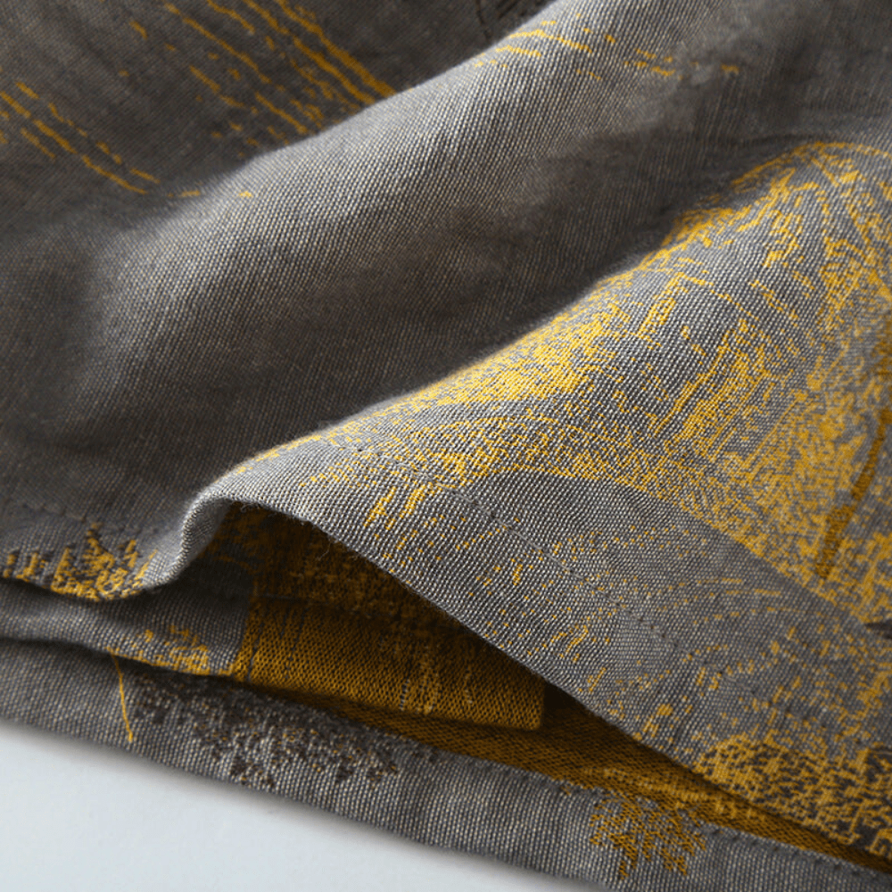 Baumwoll Bademantel Unisex Kimono Gaze Muster