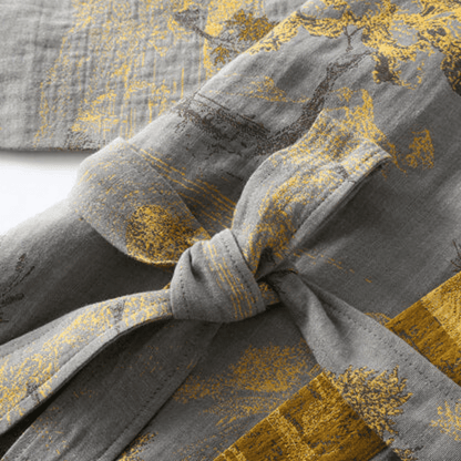 Baumwoll Bademantel Unisex Kimono Gaze Muster