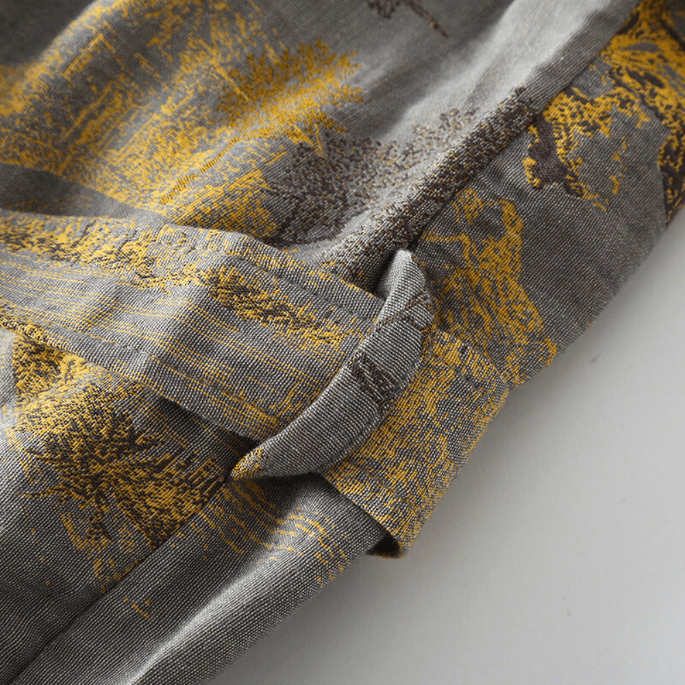 Baumwoll Bademantel Unisex Kimono Gaze Muster