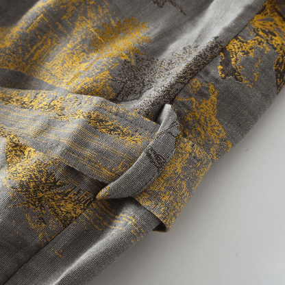 Baumwoll Bademantel Unisex Kimono Gaze Muster