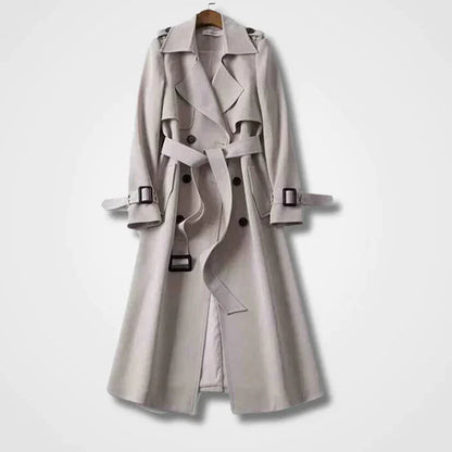 Norvielle Damen Trenchcoat Lang Elegant