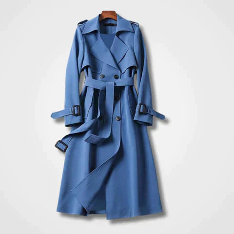 Norvielle Damen Trenchcoat Lang Elegant